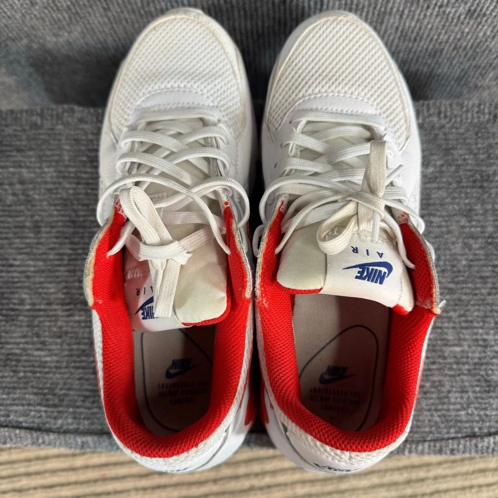 Nike Air Max Excee White Red Navy Blue Low Top Sneakers Women's 7.5